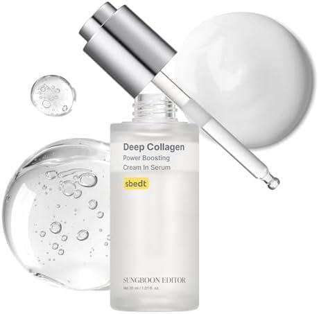 SUNGBOON EDITOR Deep Collagen Serum | 5% Volufiline + 58% Low Molecular Collagen + 2% Niacinamide | Hydrating & Smoothing Face Serum | Korean Skincare, 1.01 fl oz | Gifts for Women EXP 2028.08.25
