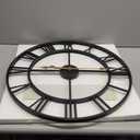 24 Inch Large Oversized Farmhouse Modern Decorative Wall Clock for Living Room,Silent Industrial Big Roman Numerals Vintage Metal Round Wall Clocks for Kitchen,Dinng Room,Office