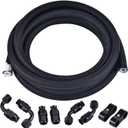 EVIL ENERGY 6AN PTFE Fuel Line Kit, AN6 E85 Fuel Hose Line 10FT Black