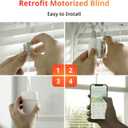SwitchBot Blind Tilt Motorized Blinds - Smart Electric Blinds with Bluetooth Remote Control, Solar Powered, Light Sensing Control, Add Hub Mini to Make it Compatible with Alexa & Google Home