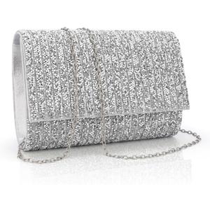 Women Sparkly Evening Clutch Bag Dazzling Rhinestone Purse Bling Envelope Handbag Bridal Shiny Wallet for Wedding Prom Party