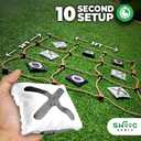 Swooc Games - Giant Tic Tac Toe Game Outdoor (All Weather) | 3ft x 3ft | Instant Setup, No Assembly | Giant Outdoor Games for Adults and Family | Outside Toys | Large Lawn & Backyard Fun | Yard Game