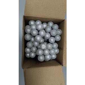 Leinuosen 12 Pack Christmas Tree Silver Sugared Berry Picks 9 Inch Artificial Christmas Wreath Berry Stems Xmas Branches Ornaments Decorations for Tree Topper Vase Fillers Home Table Decor