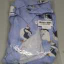 Mens Aloha Hawaiian Shirt Flamingos Penguin Printed Tropical Novelty Casual Short Sleeve Beach Wear, Large , Blue 