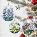 Christmas Ornaments: Stained Glass Ornament, Birth Flower Ornament, Christmas Tree Ornaments & Xmas Tree Decorations Exquisite Holiday Decor, Birth Flower Gifts Perfect Holiday & Xmas Gifts - July