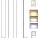 4Pack 16inch Under Cabinet Lighting, Rechargeable Motion Sensor Light Wireless Indoor, Dimmable 3 Color Temps Closet Lights, Under Counter LED Lights for Kitchen, Stairs