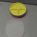 KeaBabies Suction Plates with Lids for Baby - 3-Pack 100% Silicone Toddler Plates with Suction, Divided, BPA-Free Baby Led Weaning Essentials for Kids, Dishwasher, Microwave Safe, Durable (Amaze)