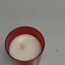 Raz Imports Holiday Candles 2023 3.5" X 4" Red Glass Ivory Pillar Candle