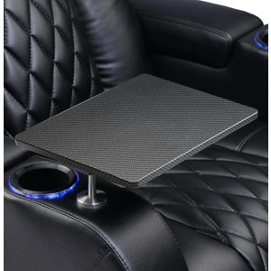 Weilianda Home Theater Seating Series Swivel Tray Table Couch Carbon Fiber Pattern
