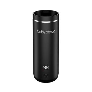 Baby Brezza Portable Warmer 3X Faster Baby Bottle Warming - Travel Breastmilk and Formula Warmer - Safe, Even Heating - Up to 9oz - No Adapters, Black