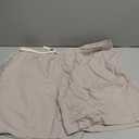 PLEPAN Mens 5 Inch Linen Shorts - Casual Elastic Waist Drawstring Summer Beach Shorts with Pocket (XXL)