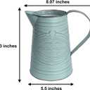 APSOONSELL Shabby Chic Metal Jug Vase Pitcher Flower Holder for Home Decoration