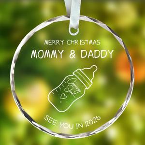 See You in 2026 Baby Announcement Gifts Ornament, Baby Coming Soon Ornament, Pregnancy Announcement, Parents to be Gifts, Expecting Parents Ornaments