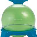 Gaiam Kids Balance Ball Chair - Classic Children's Stability Ball Chair, Alternative School Classroom Flexible Desk Seating for Active Students Blue/Green,Metal