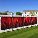 Halloween Banner Creepy Halloween Celebration 118x20 Inches Bloody Handprint Backdrop for Party Haunted House Thriller Event Outdoor Yard Porch Wall Decor Supplies