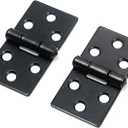 MY MIRONEY Iron Door Hinges Butt Hinge 3" x 1.5" Door Cabinet Hinges Square Corner Hinge Hardware 6 Holes Black Door Docking Hinge Pack of 5
