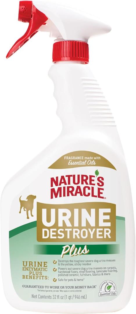 2 x Natures Miracle Urine Destroyer Plus Dog, 32 Ounces, Enzymatic Formula, Ready-to-Use