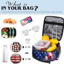 Kids Lunch Box for School Insulated Football Lunch Bag With Adjustable Shoulder Strap Lunch Tote Bag For Kids Girls School Office Work