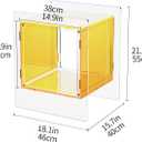 Acrylic Nightstand Colorful Bedside Table with Open Storage Shelf,Clear Side Table for Living Room (1, Yellow)