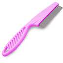 SunGrow Dandruff Comb for Men and Women, Stainless Steel Grooming Comb for All Types of Hair, Scalp Care, High-strength Fine Teeth, 7.2", Pink Color, 1 Piece per Pack