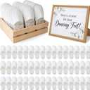 Shihanee 120 Pairs Wedding Disposable Slippers Bulk Non Slip Slippers for Wedding Guests Men Women with Sign Cards Rope for Dance Pool Beach Party Favors (White)