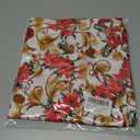 SASTYBALE Christmas Cloth Napkins Set of 4, Washable Xmas Napkins with Poinsettia Flowers, Heavyweight Fabric Napkins for Winter Party Dinner Decor (20" x 20", Square)