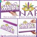 Happy Mardi Gras Metal Sign Mardi Gras Table Decoration Centerpiece Metal Letter Sign Holiday Tabletop Decor Dinner Carnival Party Supplies for Home Office Mantel Party Supplies