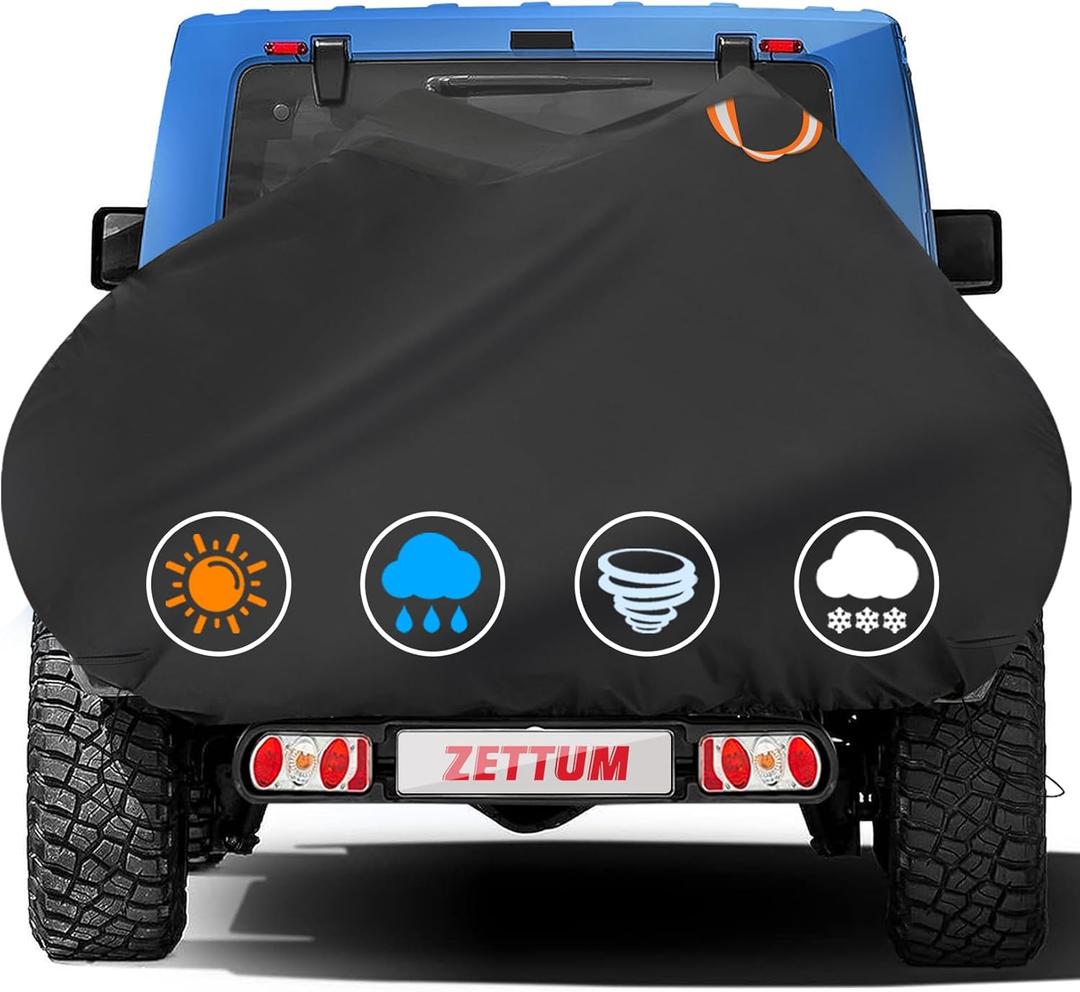 Zettum Bike Cover for Transport 2 - 3 Bikes - Outdoor Bike Covers for Bikes on Rear Bike Rack Transport Heavy Duty Waterproof, 600D Bicycle Covers for 2-3 Bikes on Car Hitch Travel (83" x 46" x 47")