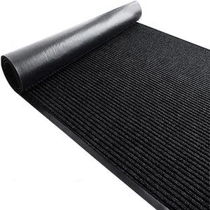 TANYOYO 3' X 6' Commercial Grade Door Floor Mat Brush Step Entrance Mat Vinyl Backed Utility Doormat Heavy Duty Floor Rugs Commercial Outdoor Carpet Indoor Entrance Mat Black