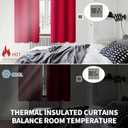 BGment Red Blackout Curtains 63 Inches Long for Bedroom - Thermal Insulated Drapes with Rod Pocket Room Darkening Christmas Decorative for Living Room, 42 x 63 Inch, 2 Panels