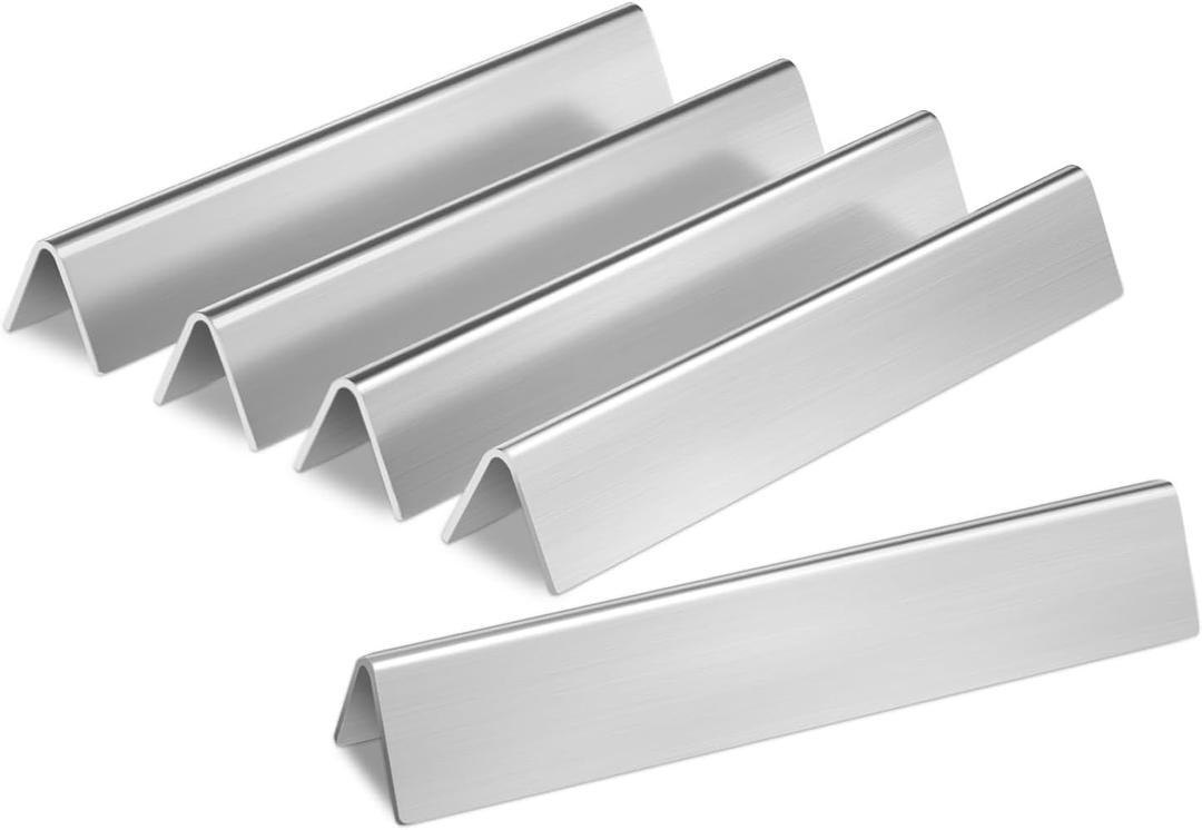 17.5 inch SUS 304 Flavorizer Bars for Weber Genesis E-310, E-330 with Front Control Knobs Gas Grill, Heat Plates Deflectors for Genesis E320 S310 S320 S330, Heavy Duty, 304 Stainless Steel, 7620