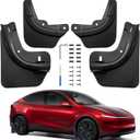 Model Y Mud Flaps for Tesla Model Y Juniper 2025 2026 Accessories No-Drill Splash Guards, All-Weather Tire Protection, Durable Mud Guards Compatible with Tesla Model Y (Model Y Juniper 2025+)