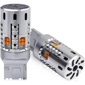 OPP ULITE 7440 Led Bulbs Amber, Built In Resistor Error Free Canbus, Plug N Play, 360 Luminous Turn Signal Light 7444NA T20 7441 WY21W W21W 12V 20-Led Switchback Led Bulb, 2PC Pack