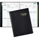 2025-2026 Planner - Business Planner 25-26, 3-Tier Schedule Planning Notepad, 2025 - 2026, Appointment Book, 8.74" x 11.38", 60 Minutes Intervals + Leather Cover + Monthly Tabs + Pocket - Black
