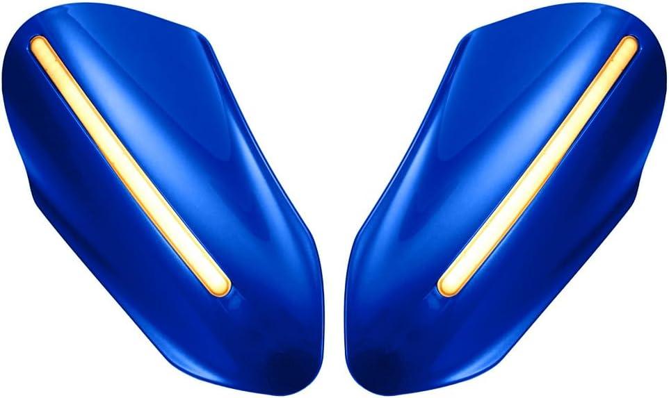 Color-Matched LED Handguards for Harley softail Touring 1993-2026 - Boost Safety & Style with DRL, Indicators Aurora Blue Denim
