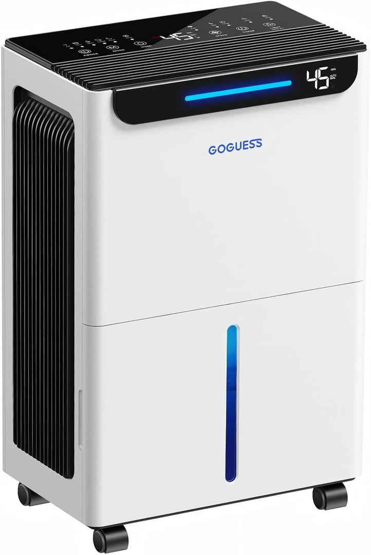 2500 Sq.ft Dehumidifier for Basement - 34 Pints, Drain Hose & Humidity Control Large Room Dehumidifiers for Home, RV, Bathroom, Bedroom - 3 Modes & 24H Timer White