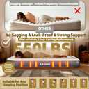 KASIMO Air Mattress Single Air Mattress TPU Blow Up Mattress with Pillow, Strong Support All Night,No Lost Air, Compact Inflatable Air Bed for Home Guests Camping
