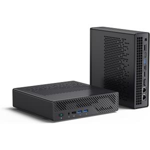 MINISFORUM MS-A1 Workstation Barebone Version Without CPU/RAM/SSD/OS, HDMI/DP/USB-C Triple Display Mini PC, 2x2.5G LAN Port, 4X PCIe SSD Slot, Support AMD AM5 Socket CPU/Discrete Graphics Cards