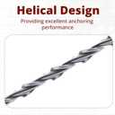 10 Pack Helical Stitching Tie, 1/4" x 40" 304 Stainless Steel Crack Repair for Wall Restoration, Compatible with Brick Block and Stone Masonry