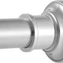 Tension Curtain Rod, Extra Long Outdoor Curtain Rod 43-100 Inch Adjustable, 1.1 Inch Diameter Thick Heavy Duty Silver Shower Curtain Rod, Stainless Steel Shower Rod for Bathroom No Drilling, No Rust