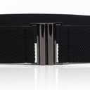 YYXR Womens Black Vintage Plus Elastic Stretchy Waist Cinch Trimmer Belt (Medium)