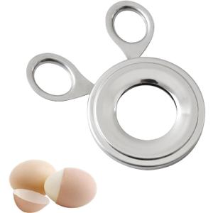 Egg Slicer for Boiled Eggs 2 PCS Silver Kitchen Utensils, Boiled Egg Opener Egg Shell Scissors Opener Creative, for All Kinds Soft Boiled Hard Boiled or Raw Egg Egg Cutter