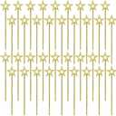 Meanplan 36 Pcs 13 Inch Fairy Wands Princess Magic Star Wands Fairy Angel Witch Sticks Fairy Costume Accessories for Women Girls Kids Halloween Costume Cosplay Party Prop(Gold)