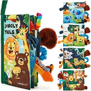 hahaland Baby Books 0-6 Months, Infant Tummy Time Toy High Contrast Sensory Toys 6 to 12 Months Touch Feel Book Babies Travel Toy Gifts for Boy Girl 0-3 Month Baby Shower Birthday Gifts (Single Book), 2