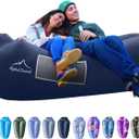 AlphaBeing Inflatable Lounger Beach Chair Accessories, Air Sofa Hammock Inflatable Couch for Camping Backyard Lakeside with Compression Sacks, Ideal Outdoor Gifts for Adults (Navy)