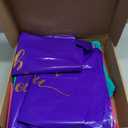 Teling 200 Pcs Thanks Bags with Handle Bulk Thank You Merchandise Bags 3 Size Plastic Packet Retail Shopping Package for Boutique 9 x 12'', 12 x 15'', 15 x 18''(Pink, Purple, Blue