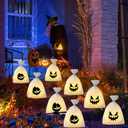 8 Set 3D Halloween Ghosts Yard Signs Lawn Outdoor Decorations 12 INCH DIY Light up Spooky Ghosts Yard Stakes for Lawn Decorations Outdoor Garden Home Party Decor