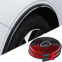 XmuxHai Glossy Black Silicone Wheel Arch Protector 21FT Glossy Black Universal Car Fender Trim Anti-Scratch Mud Guard for Cars SUV Pickup RV (Silicone Shiny Black)