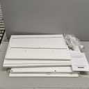 27 Inch Wide Night Stand, Large Wood Night Stand with 2 Drawers, LED Nightstand with Charging Station and Adjustable Drawer, Bedside Table for Living Room/Bedroom/Study/Office, White.