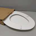 Mayfair Cassel Slow Close Toilet Seat, Easy Clean, Non Slip Premium Wood Seat, Easy Install, Made in USA, Elongated, White